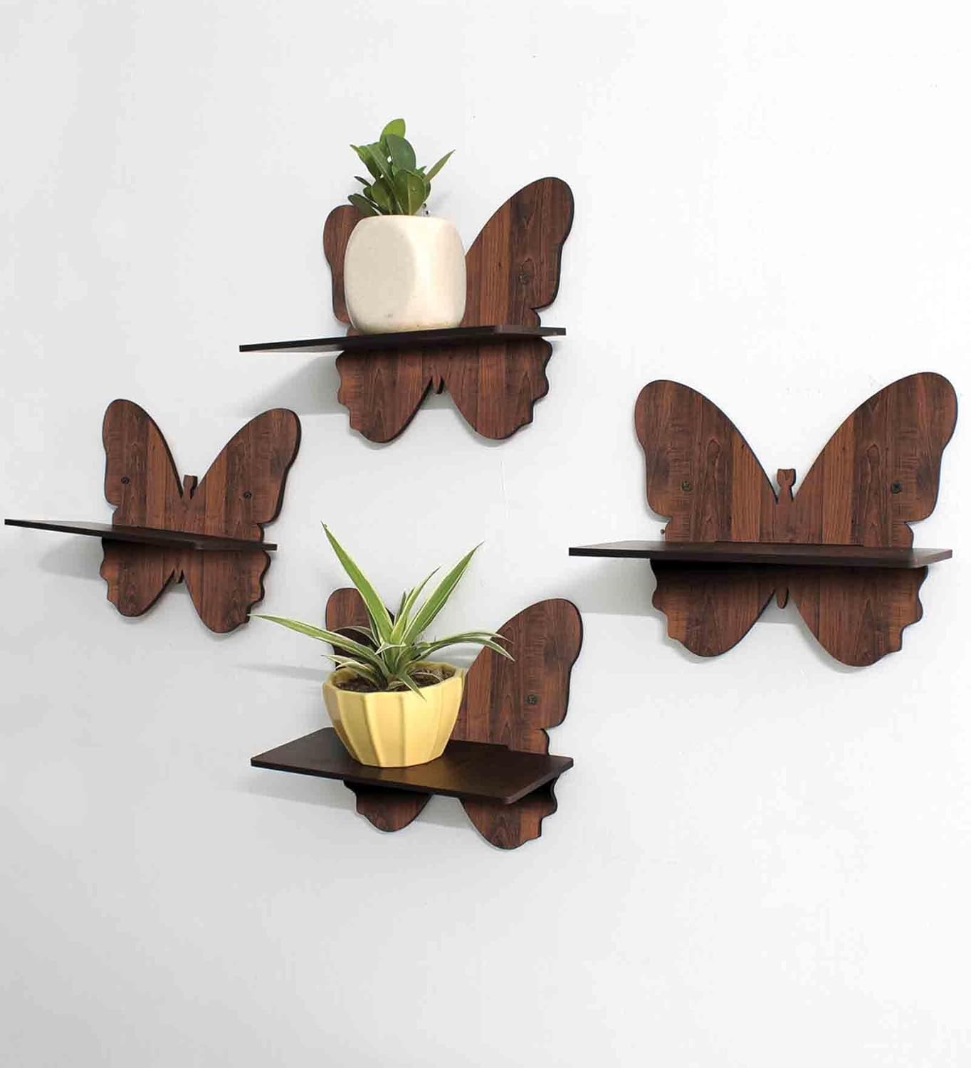 Set Of 4 Wooden Planter Stand for Living Room Kitchen Bedroom Decoration Items Gifting-PS5