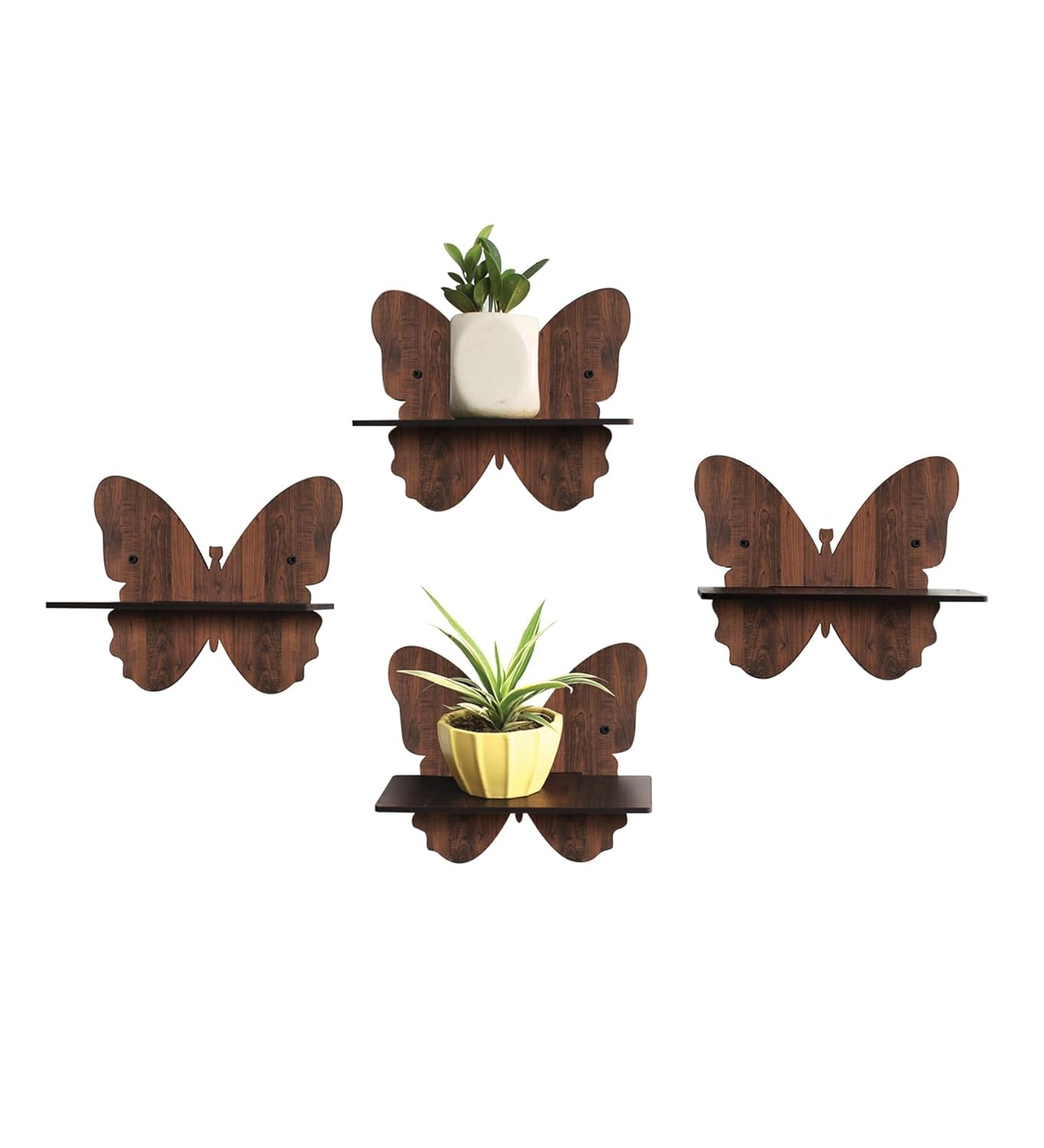 Set Of 4 Wooden Planter Stand for Living Room Kitchen Bedroom Decoration Items Gifting-PS5