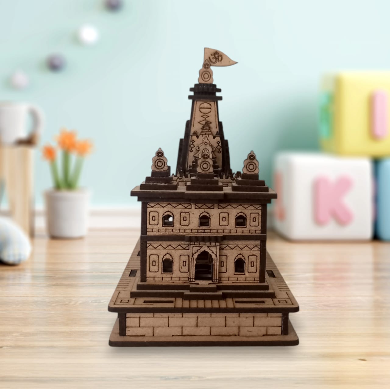 Somnath Temple, Gujrat -Hand Crafted Wooden 3D Replica