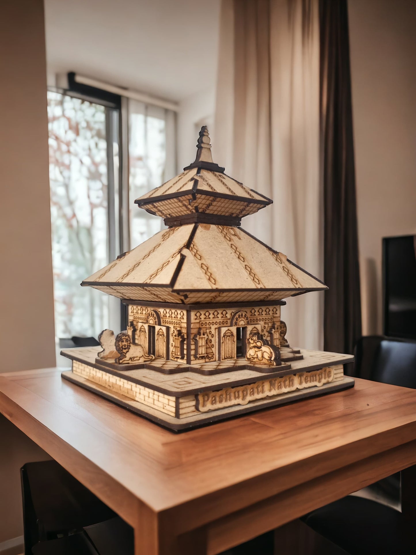 Pashupatinath Temple,Nepal -Hand Crafted Wooden 3D Replica
