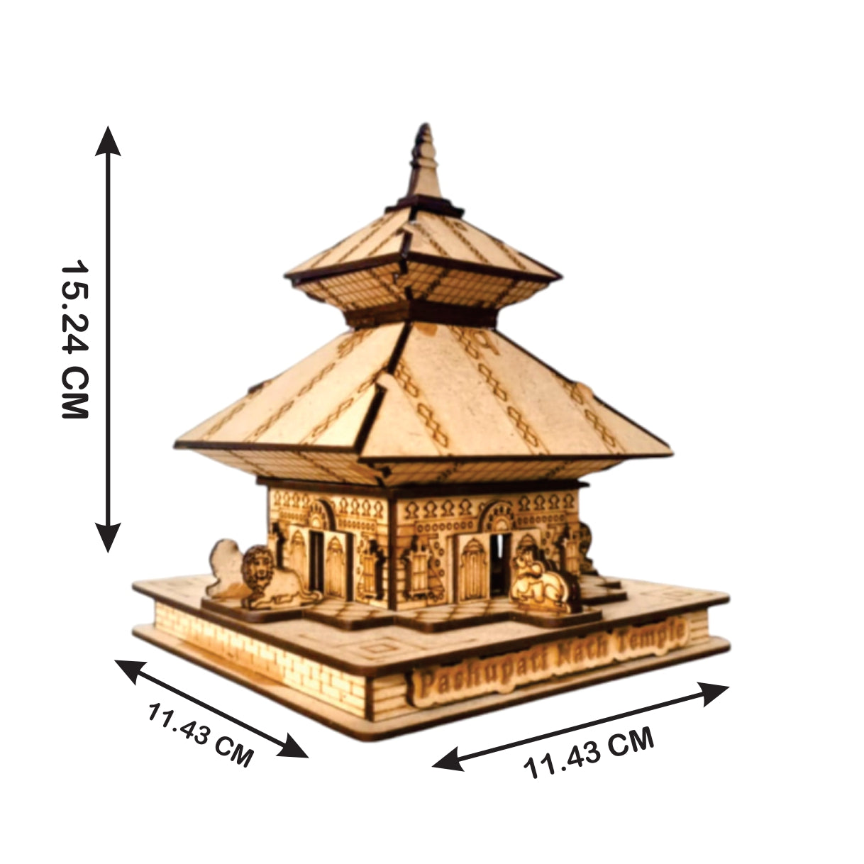Pashupatinath Temple,Nepal -Hand Crafted Wooden 3D Replica