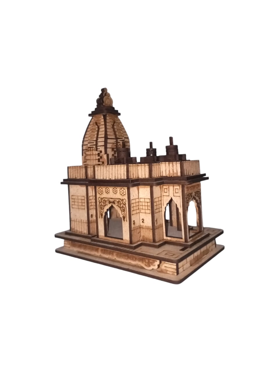 Bijasan Mata Temple , Indore - Hand Crafted Wooden 3D Replica