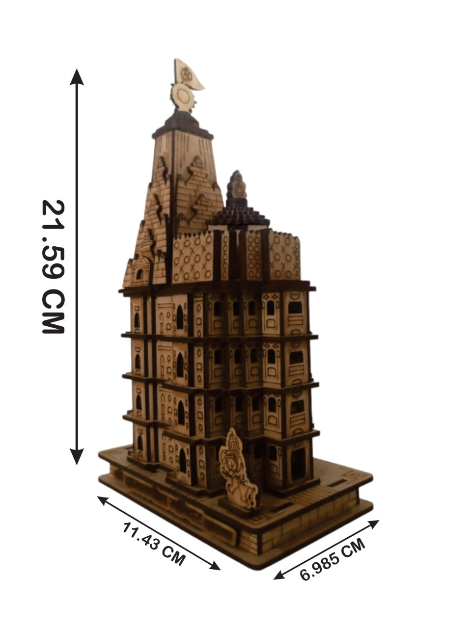 Dwarkadish Mandir ,Gujrat -Hand Crafted Wooden 3D Replica