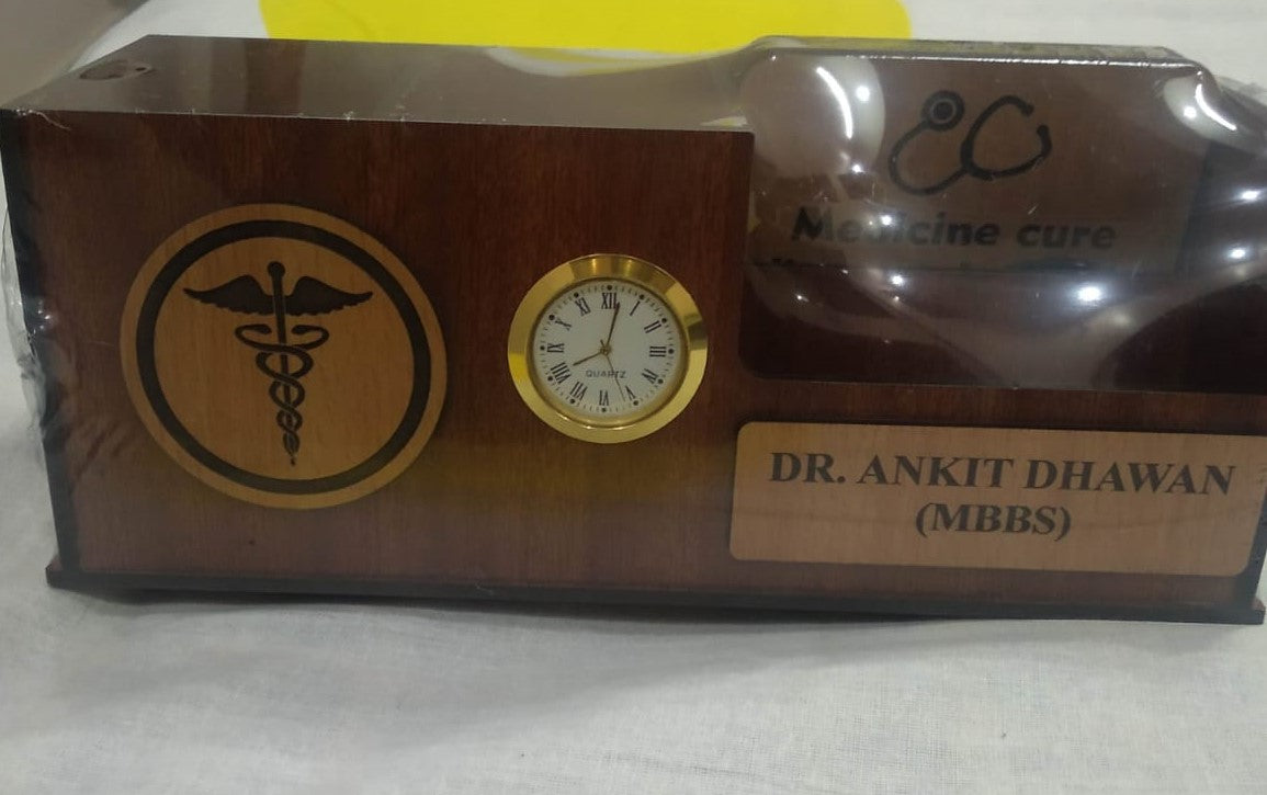 Taksha- Wooden Desk Organiser