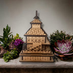 Dhari Devi Mandir-Hand Crafted Wooden 3D Replica