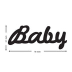 Wall Sign Of MDF Plaque Painted ( BABY) Cutout Ready to Hang Home Wall Decor,Art And Decoration-WS1
