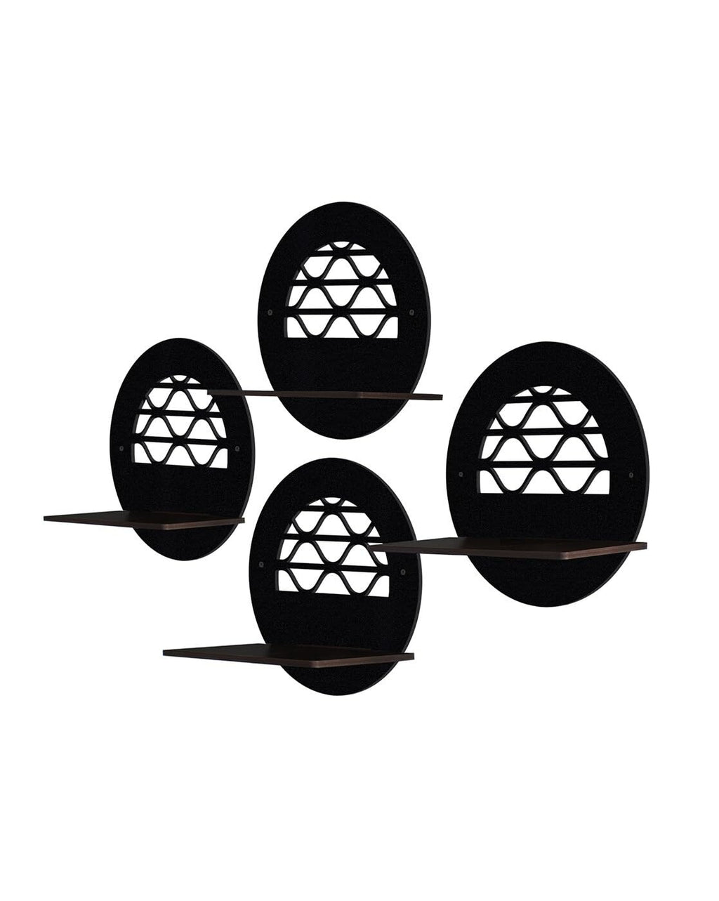 Set Of 4  Wooden Planter Stand for Living Room Kitchen Bedroom Decoration Items Gifting-PS4