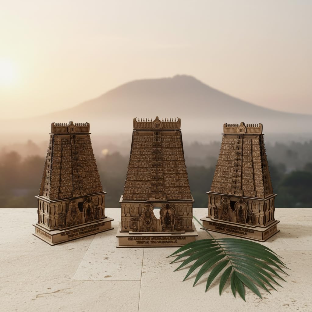 Shri Arunachaleshwar Temple Tiruvannamalai  Tamil Nadu Wooden Mini 3d Replica @ ₹99/-