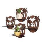 Set Of 4  Wooden Planter Stand for Living Room Kitchen Bedroom Decoration Items Gifting-PS3