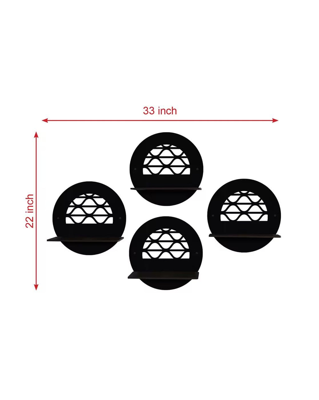 Set Of 4  Wooden Planter Stand for Living Room Kitchen Bedroom Decoration Items Gifting-PS4