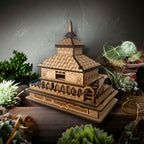 Dhari Devi Mandir-Hand Crafted Wooden 3D Replica