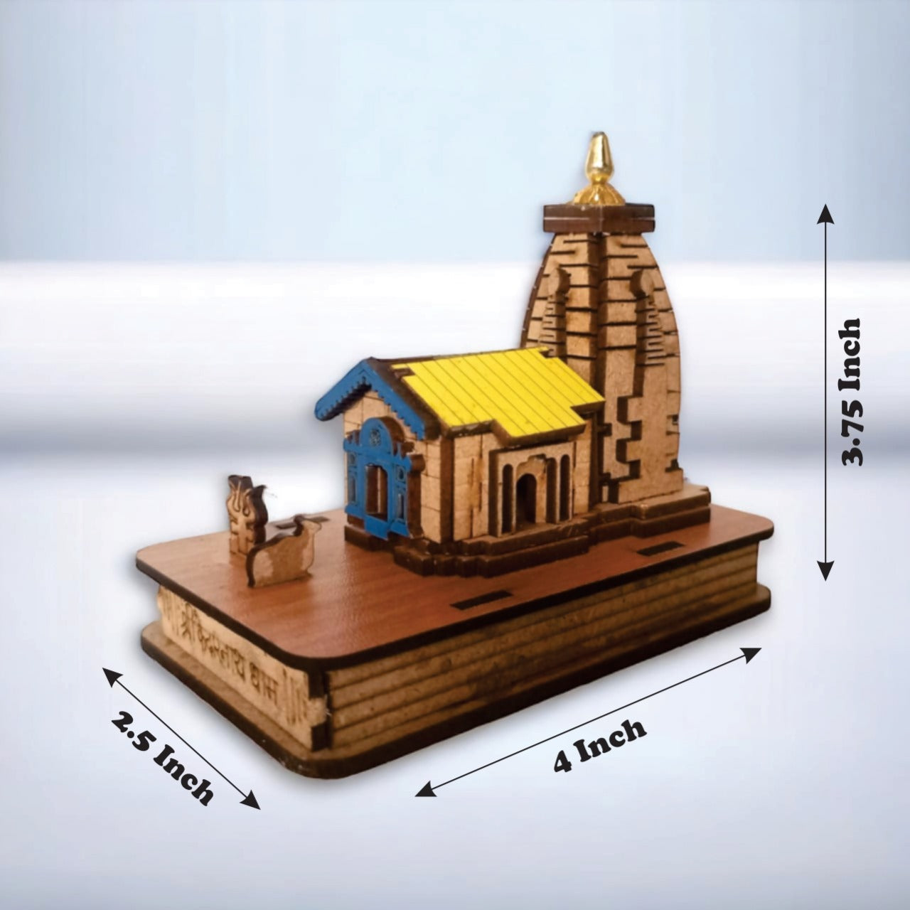 Kedarnath Mandir Wooden-Hand Crafted Wooden 3D Replica
