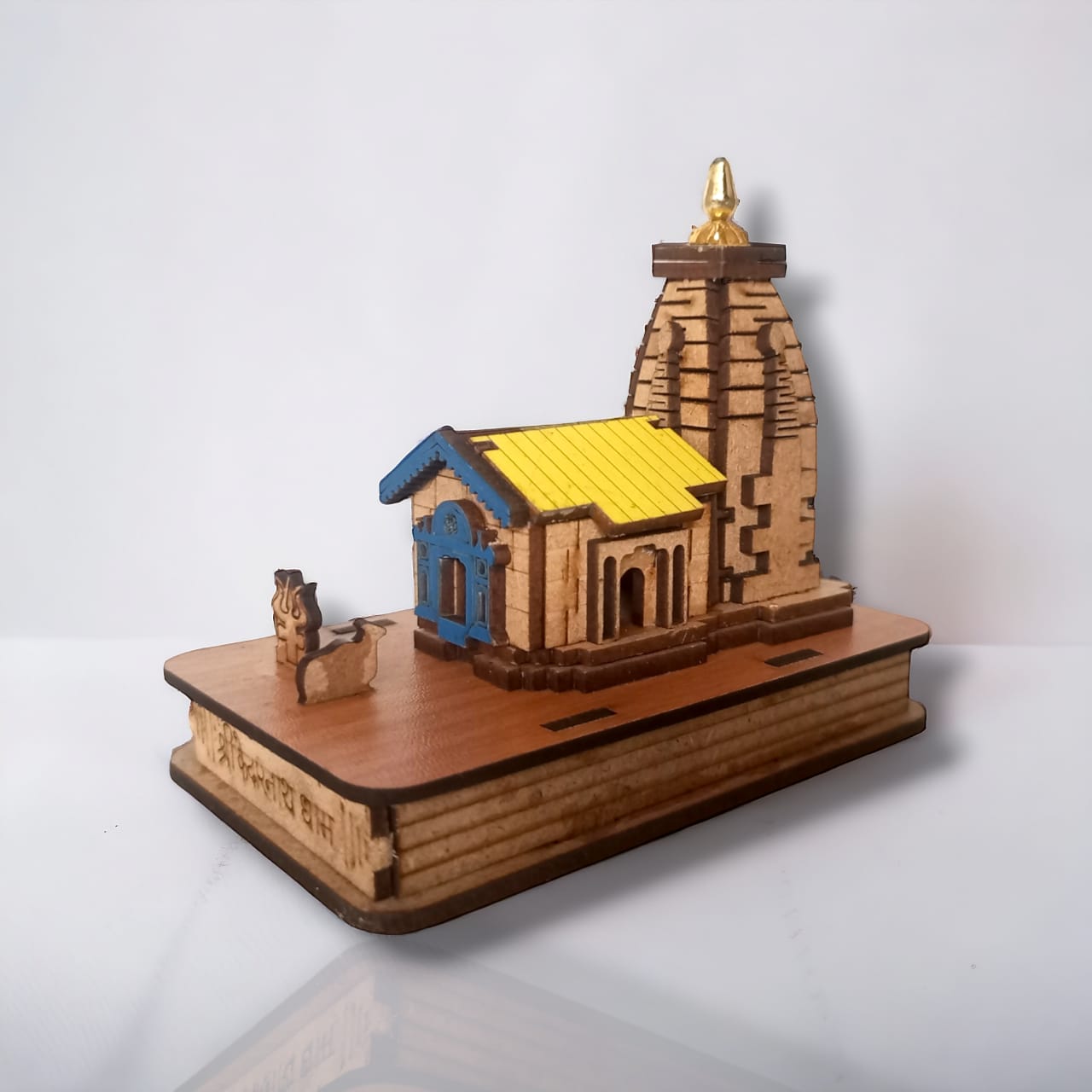 Kedarnath Mandir Wooden-Hand Crafted Wooden 3D Replica