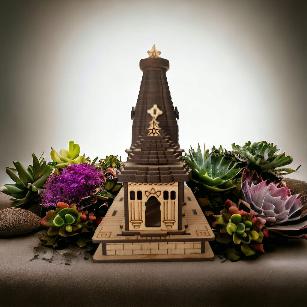 Jagannath Puri Temple -Hand Crafted Wooden 3D Replica