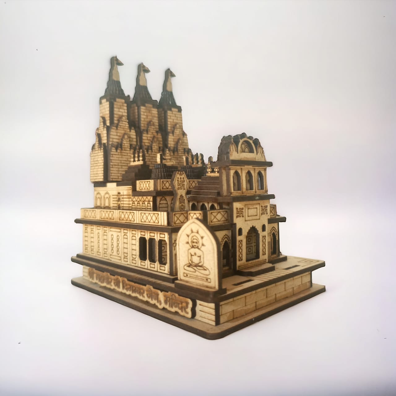 Mahavir ji jain Temple, Ujjain -Hand Crafted Wooden 3D Replica