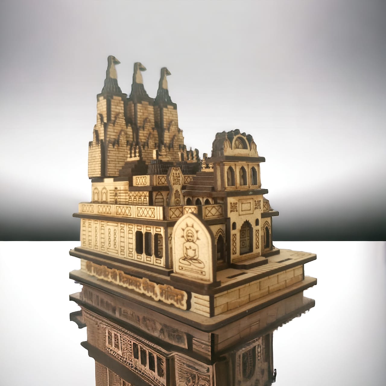 Mahavir ji jain Temple, Ujjain -Hand Crafted Wooden 3D Replica