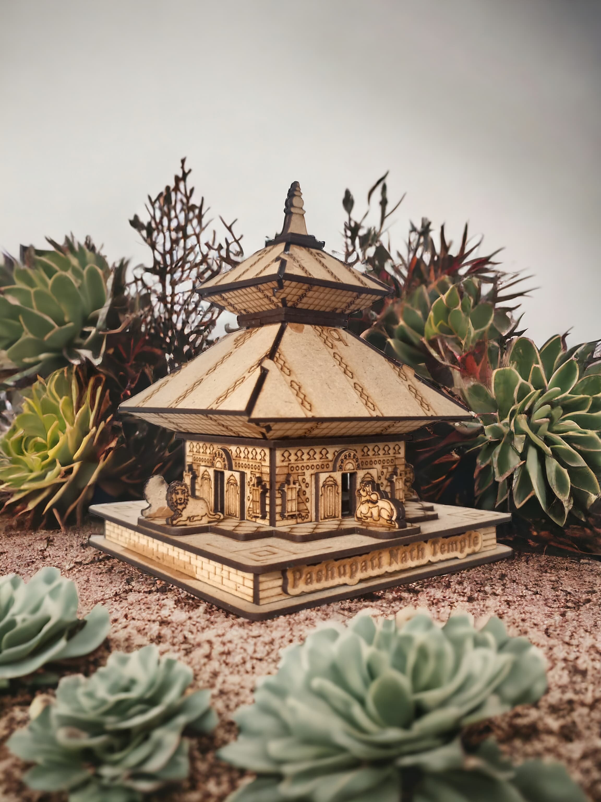 Pashupatinath Temple,Nepal  -Hand Crafted Wooden 3D Replica