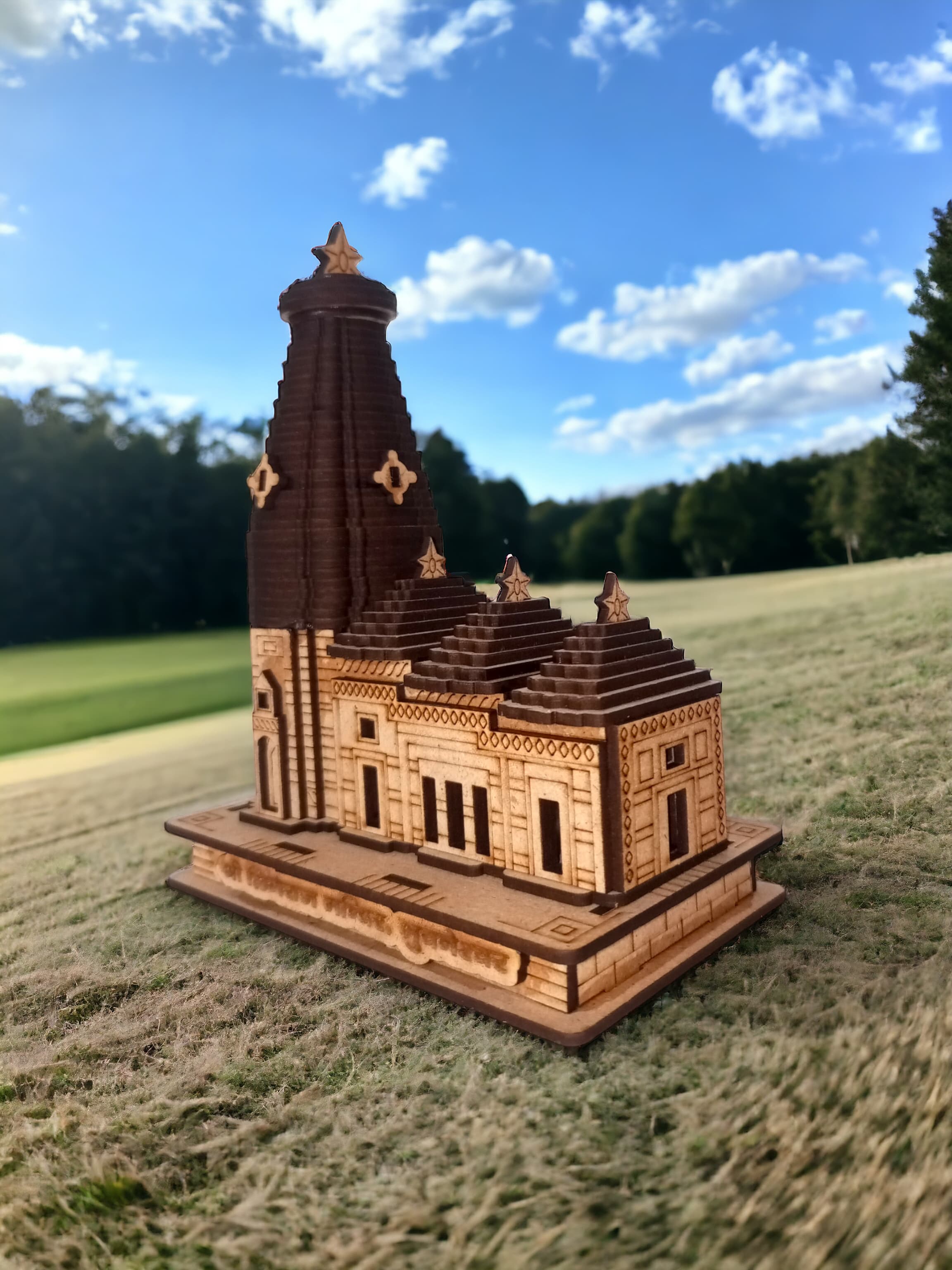 Lingraj Temple -Hand Crafted Wooden 3D Replica