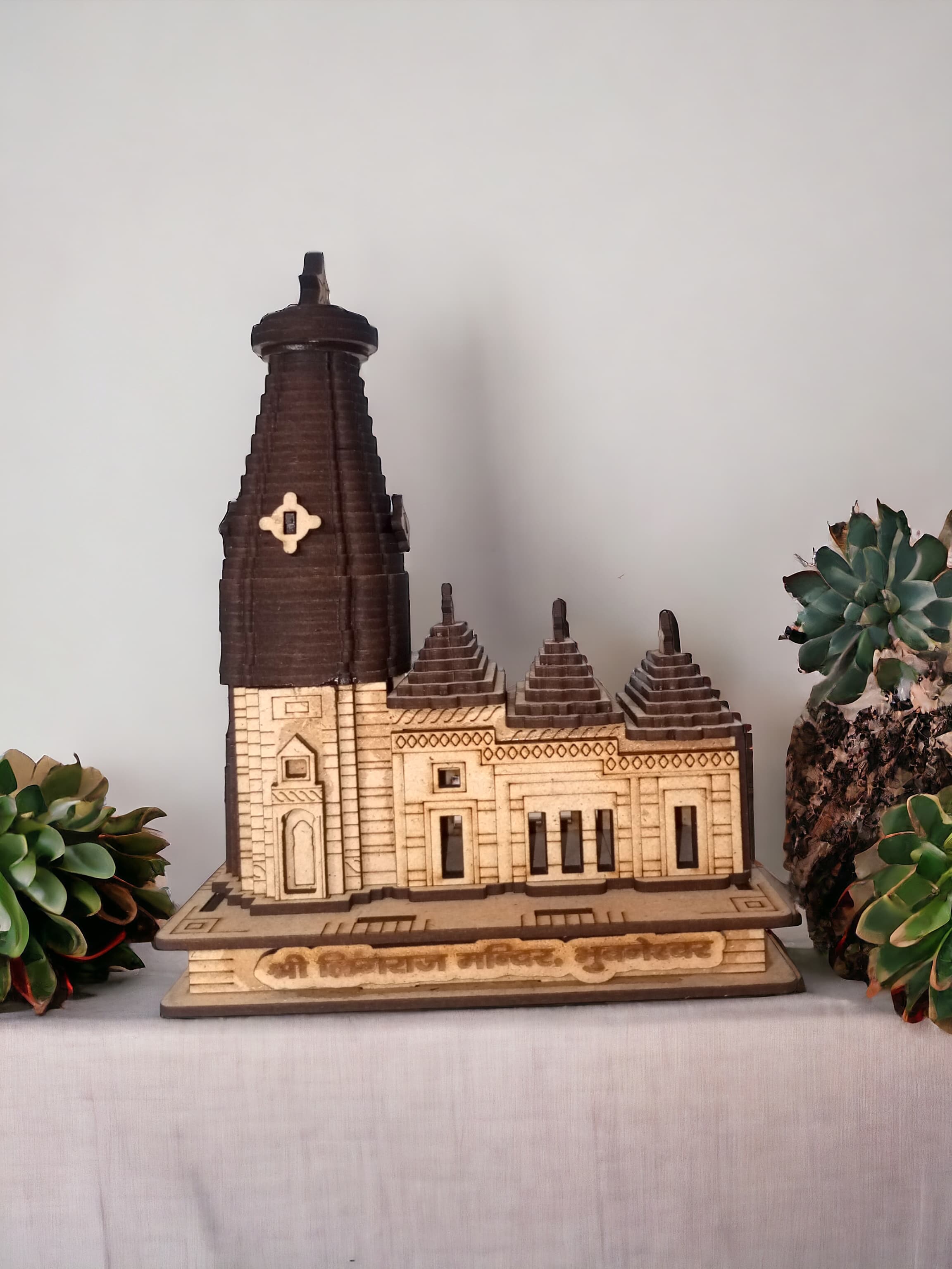 Lingraj Temple -Hand Crafted Wooden 3D Replica