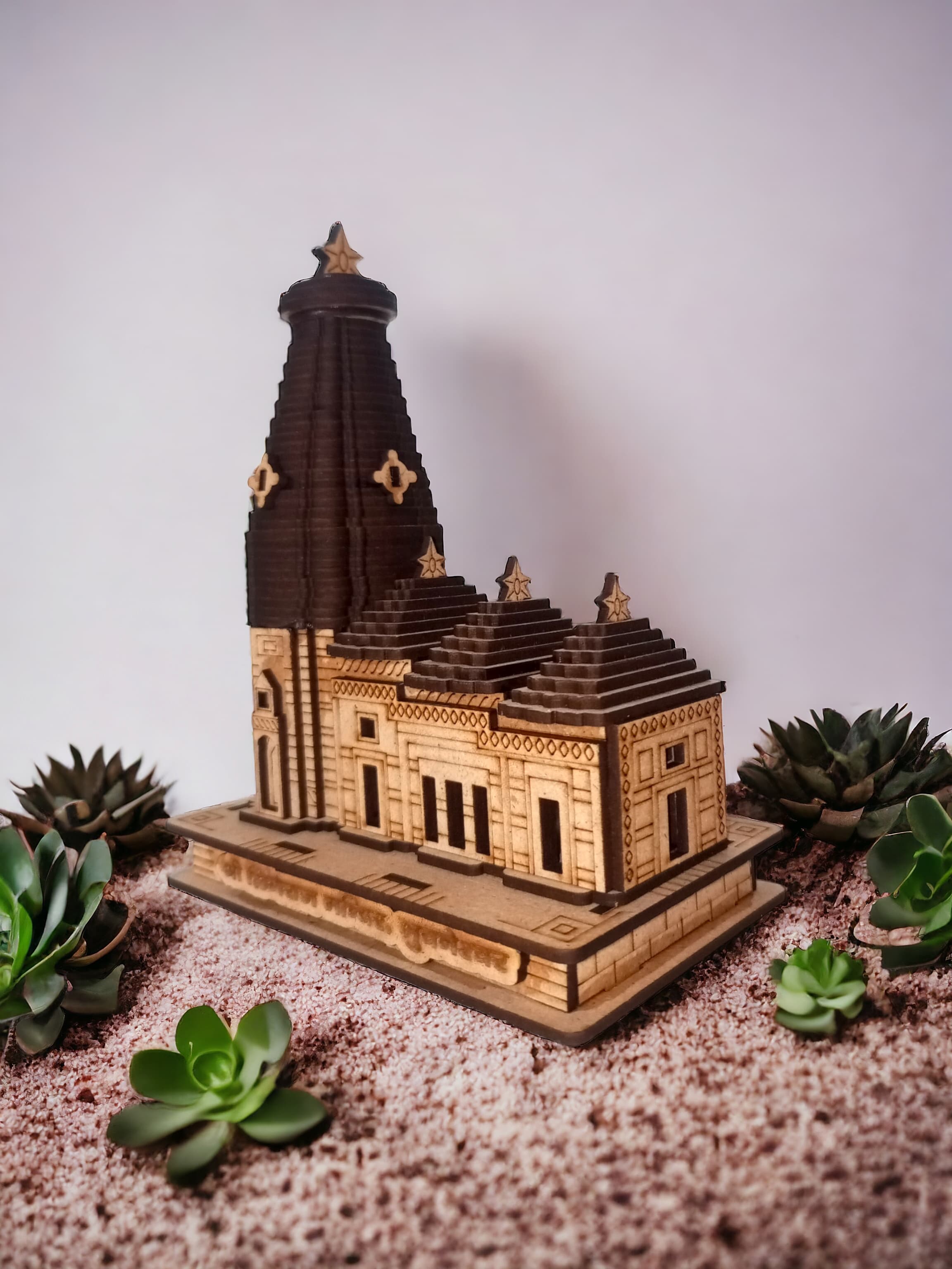 Lingraj Temple -Hand Crafted Wooden 3D Replica