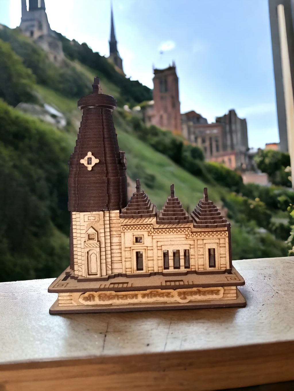 Lingraj Temple -Hand Crafted Wooden 3D Replica