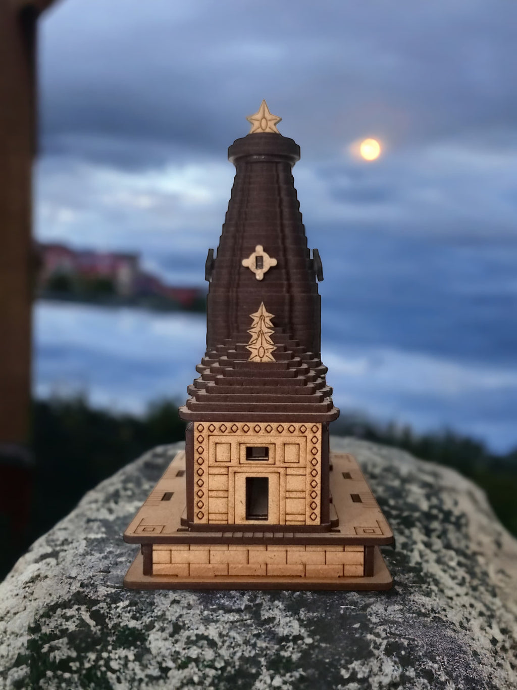 Lingraj Temple -Hand Crafted Wooden 3D Replica