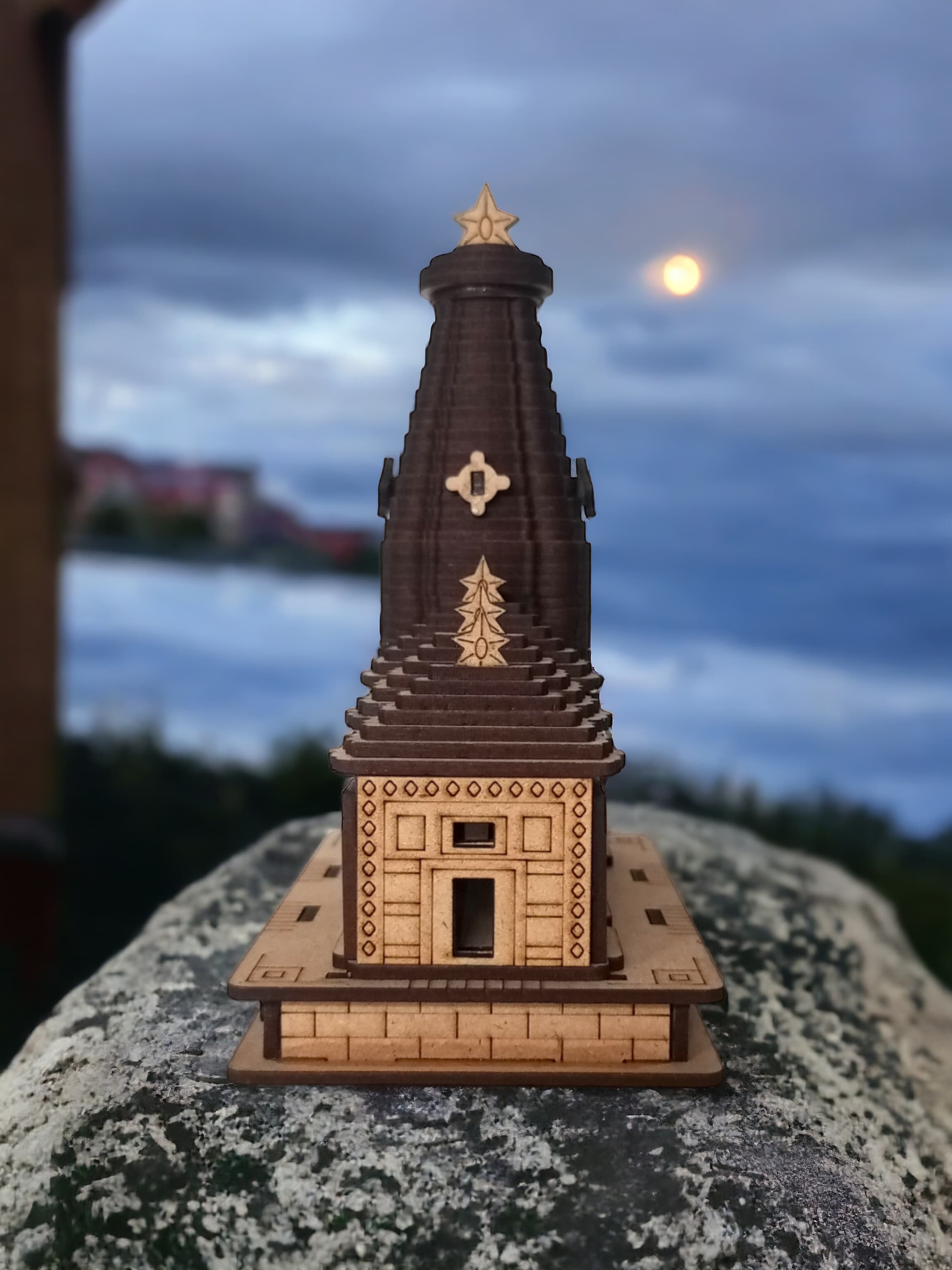 Lingraj Temple -Hand Crafted Wooden 3D Replica