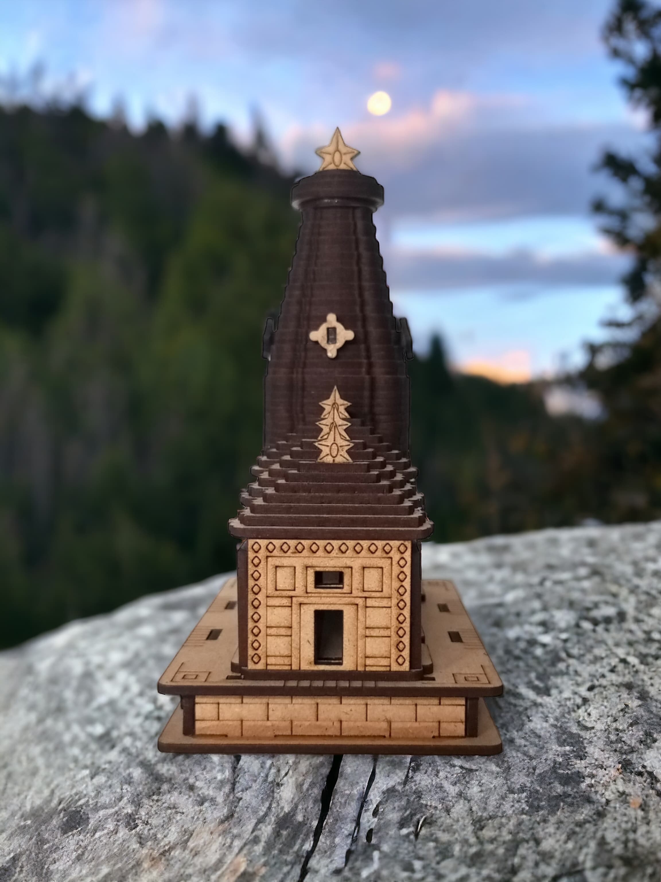 Lingraj Temple -Hand Crafted Wooden 3D Replica