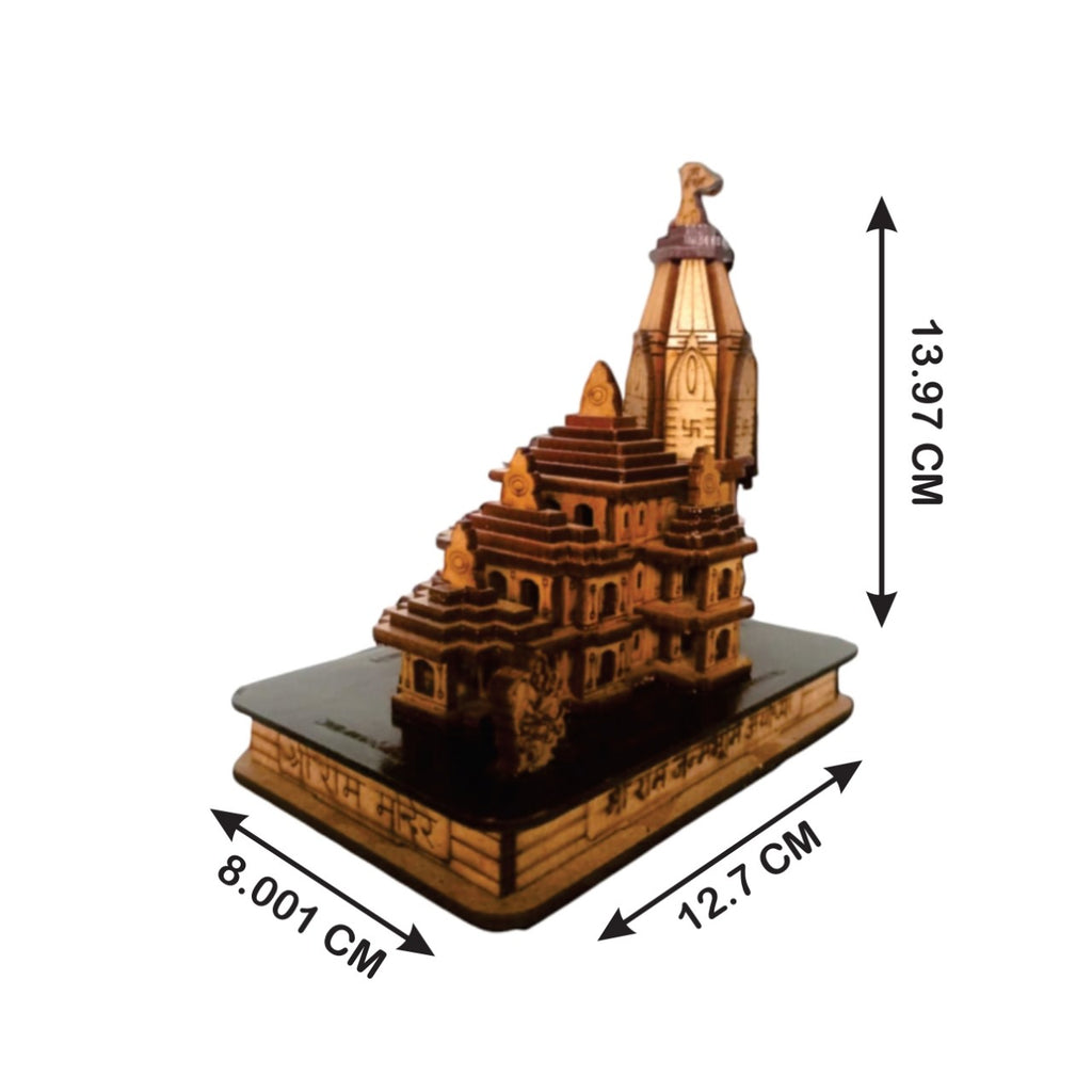 Shri Ram Janmabhoomi Wooden Mandir  Mini 3d Replica @ ₹99/-