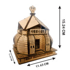 Hemkund Sahib Temple -Hand Crafted Wooden 3D Replica