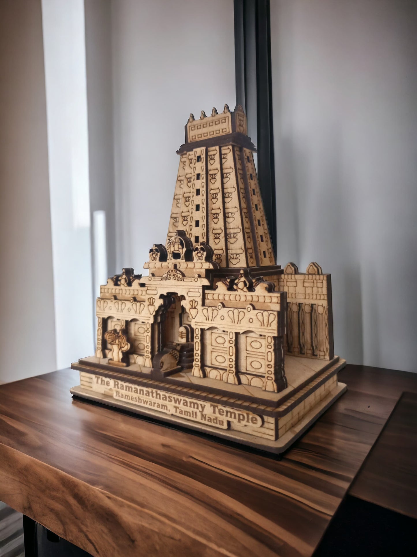 Ramanathaswamy Padmanabhaswamy Temple ,Tamilnadu -Hand Crafted Wooden 3D Replica