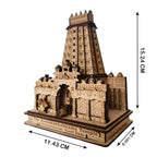 Shri Rameshwaram Ramanathaswamy  Temple ,Tamilnadu -Hand Crafted Wooden 3D Replica