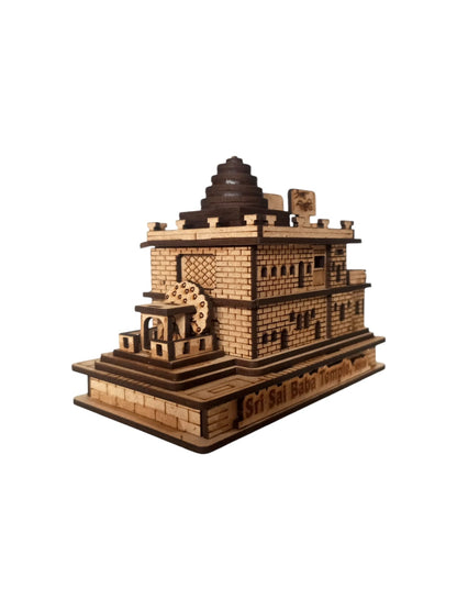 SaiBaba Temple ,Shirdi -Hand Crafted Wooden 3D Replica