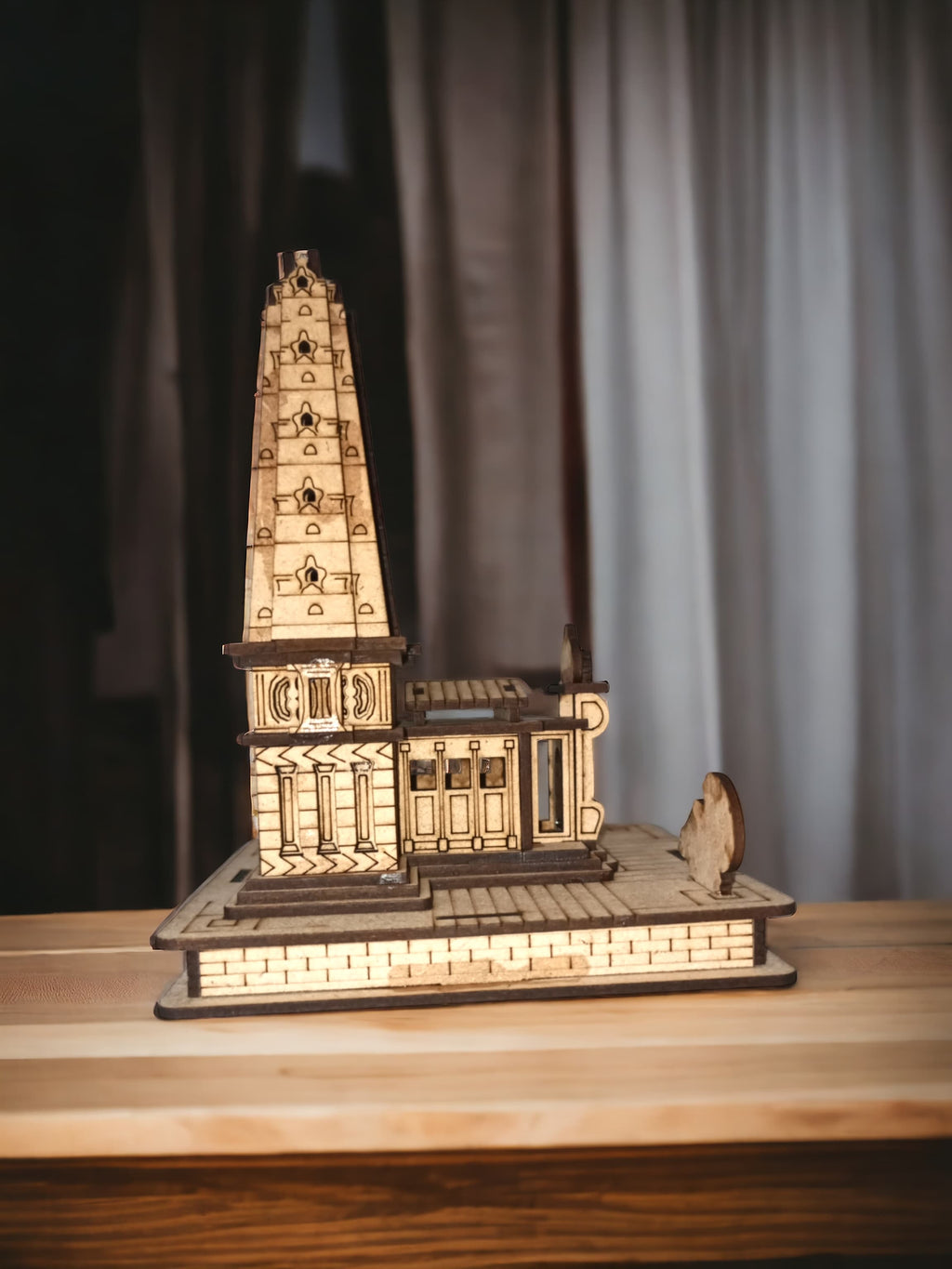 Padmanabhaswamy Temple ,Kerala -Hand Crafted Wooden 3D Replica