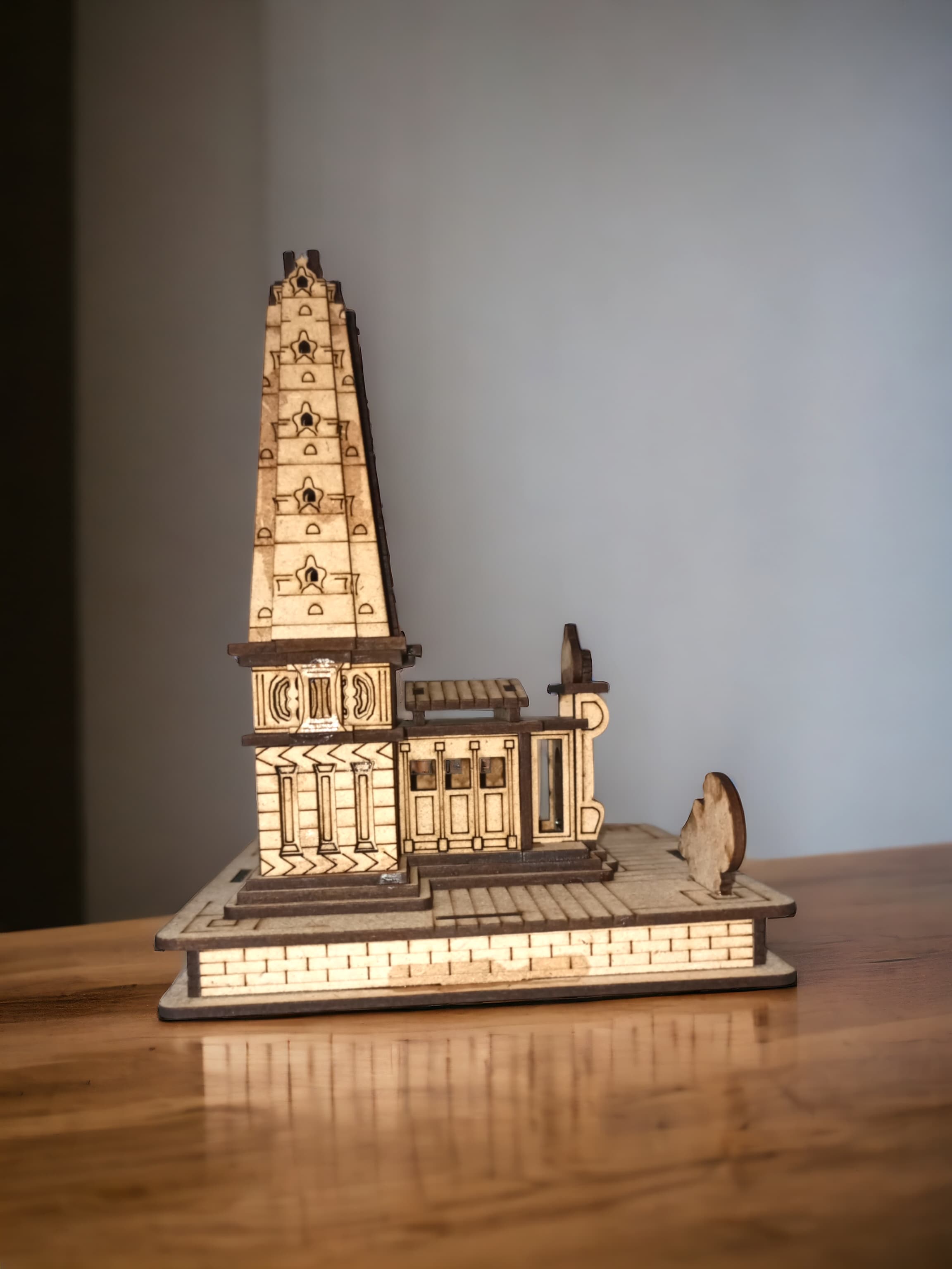 Padmanabhaswamy Temple ,Kerala -Hand Crafted Wooden 3D Replica