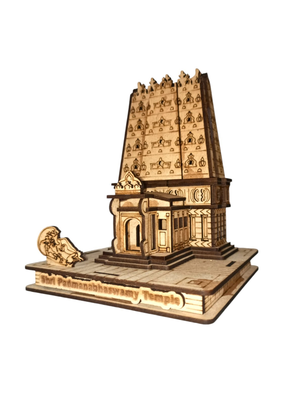 Padmanabhaswamy Temple ,Kerala -Hand Crafted Wooden 3D Replica
