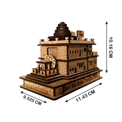 SaiBaba Temple ,Shirdi -Hand Crafted Wooden 3D Replica