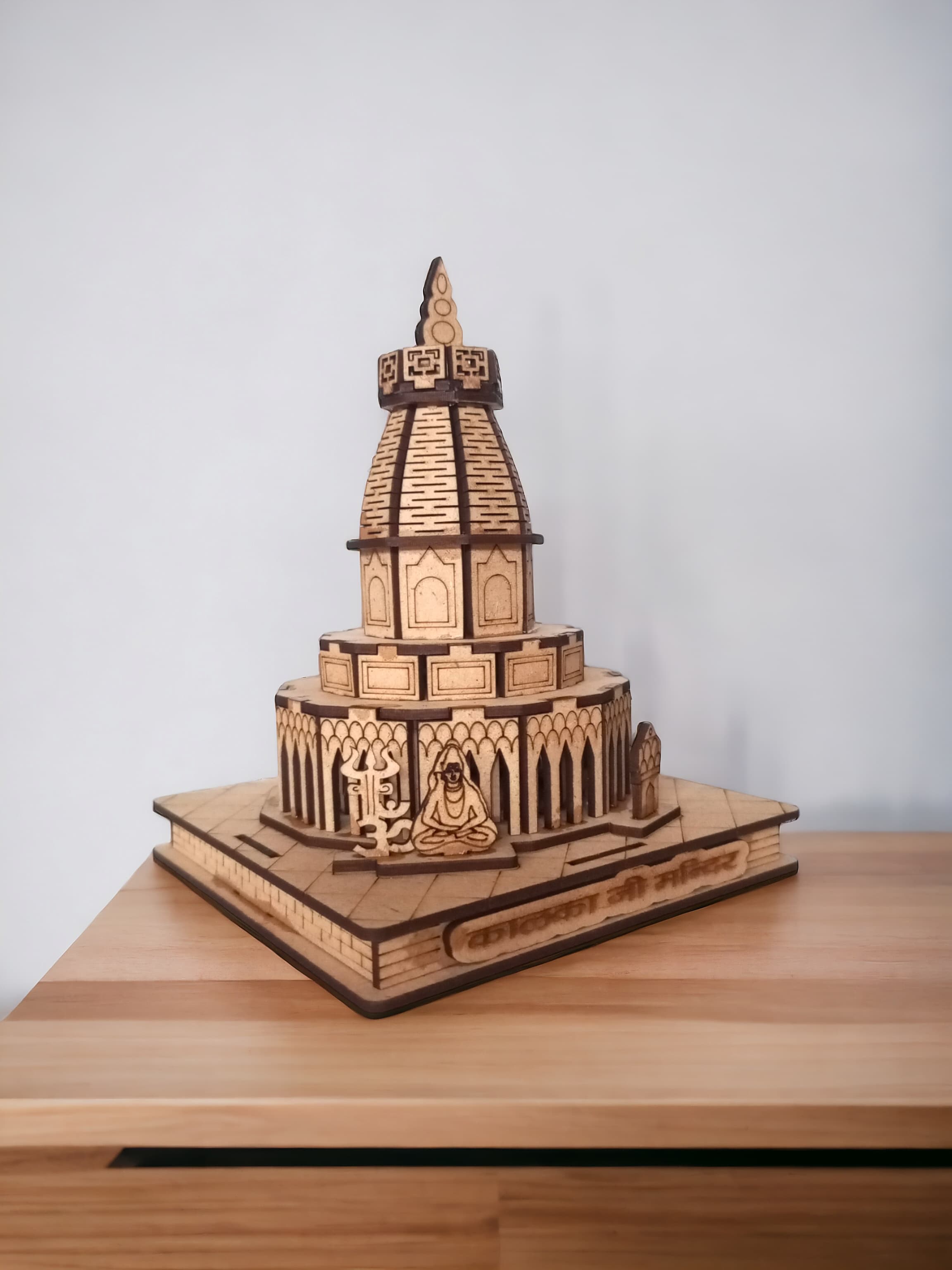 Kalka Ji Temple ,Delhi -Hand Crafted Wooden 3D Replica