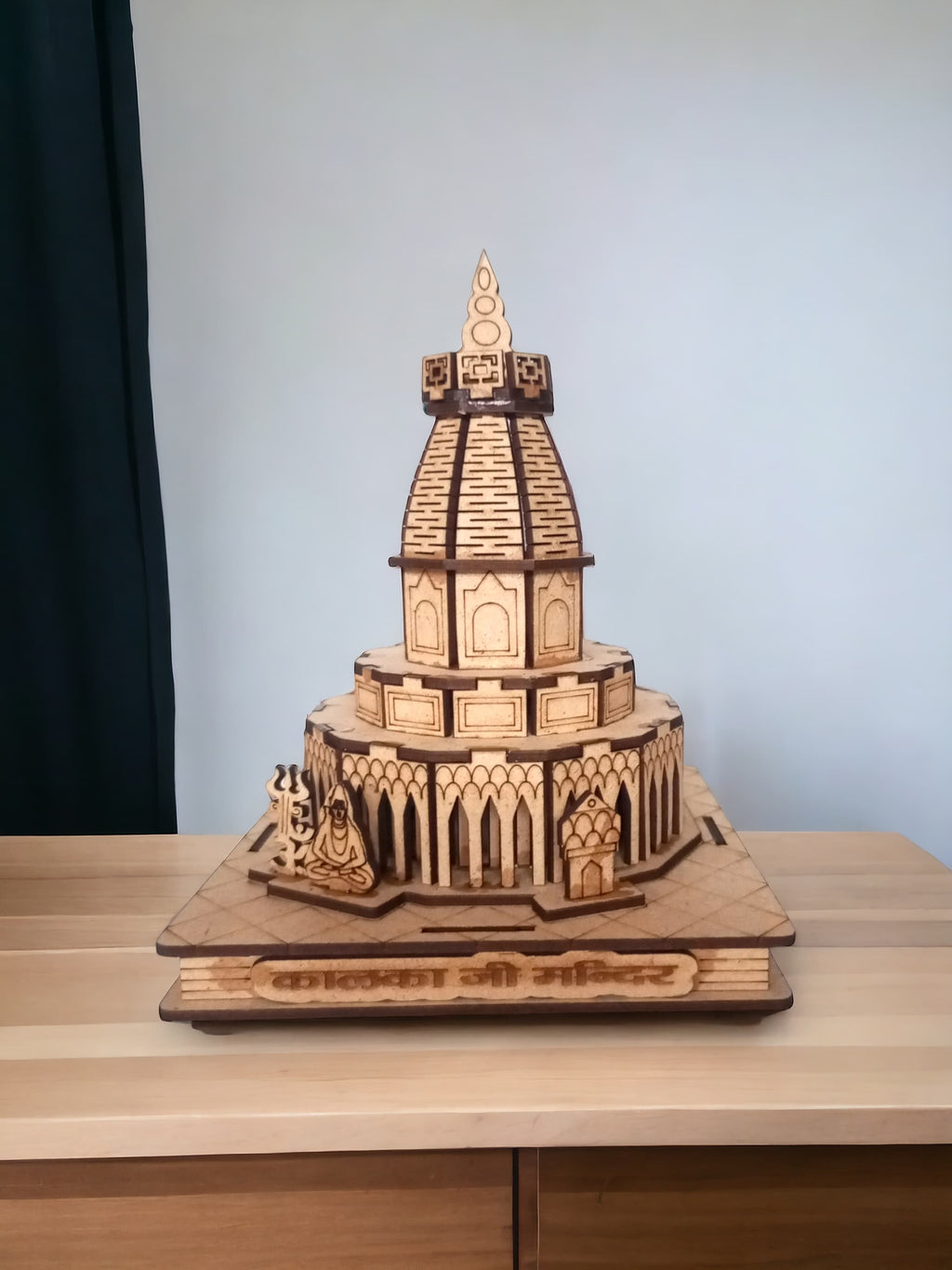 Kalka Ji Temple ,Delhi -Hand Crafted Wooden 3D Replica