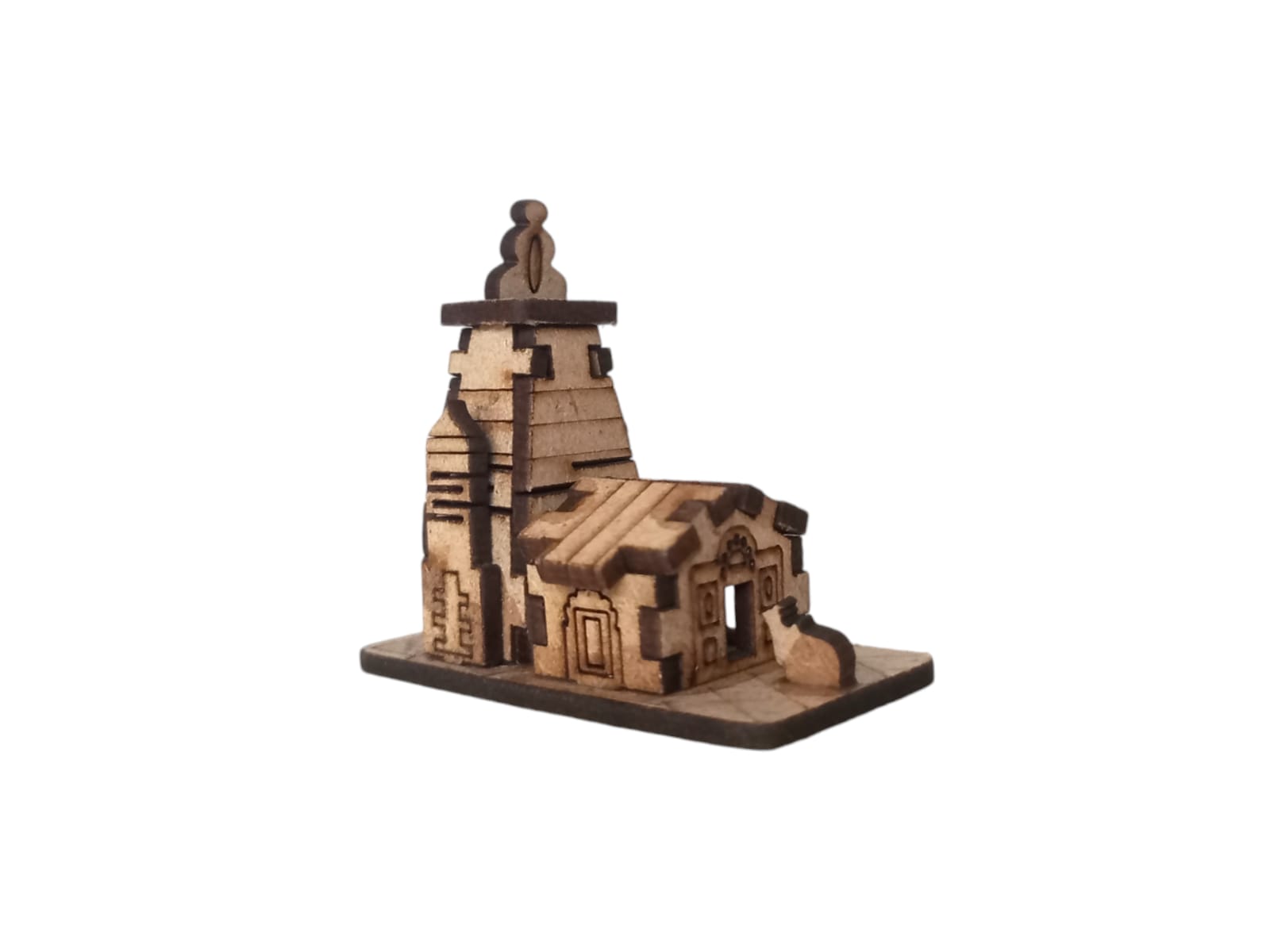 Kedarnath Mandir Wooden-Hand Crafted Wooden 3D Replica