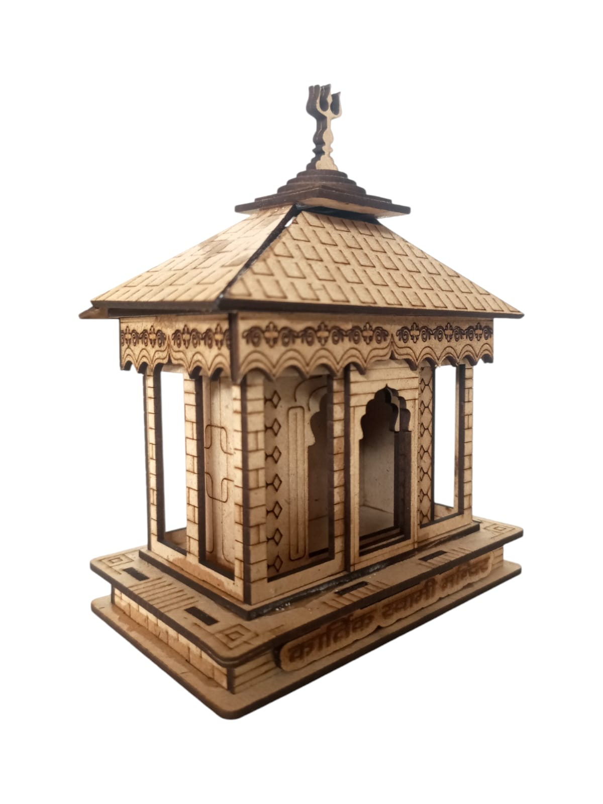 Kartik Swami Temple ,Uttrakhand -Hand Crafted Wooden 3D Replica