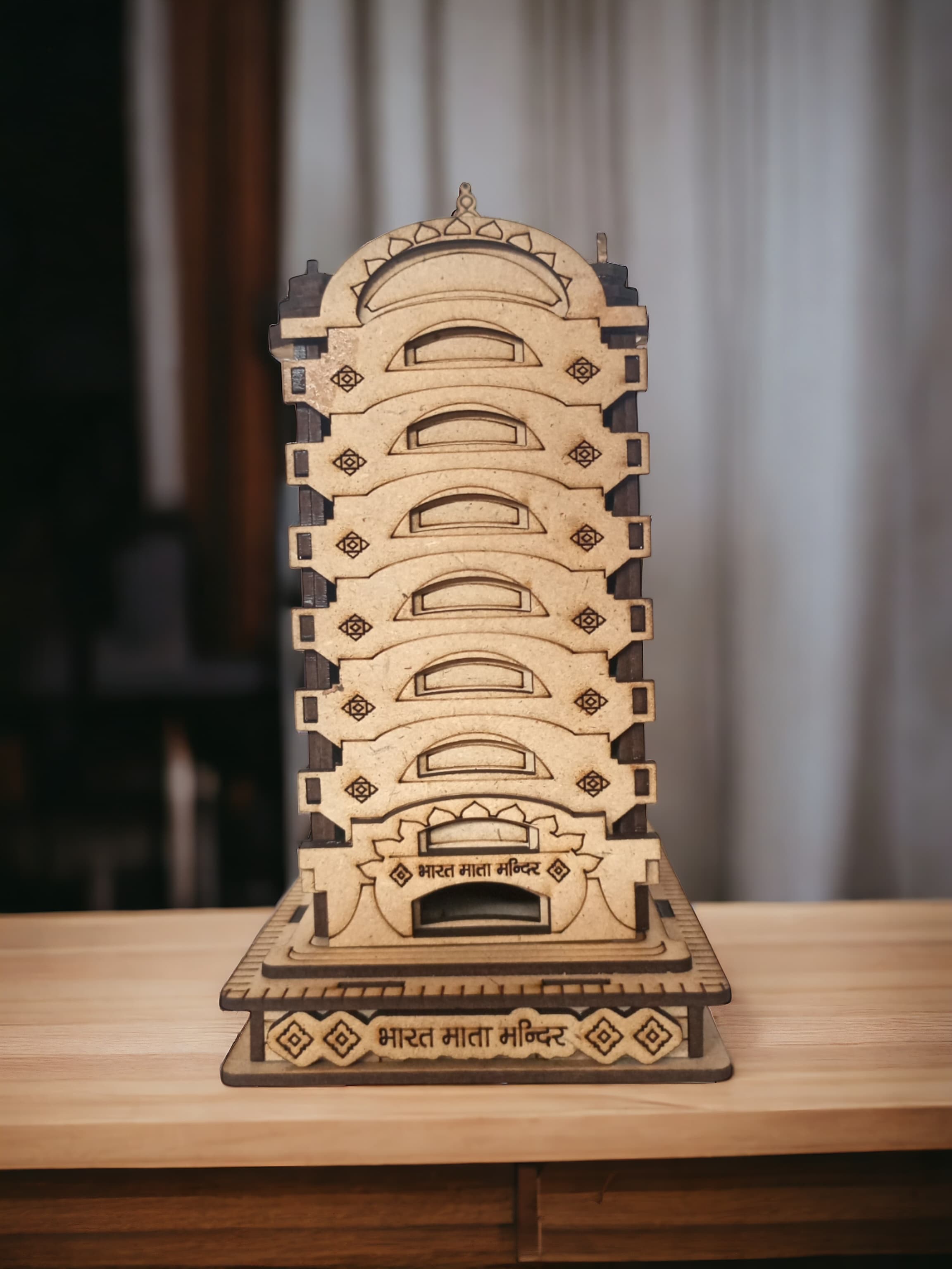 Bharat Mata Mandir , Haridwar -Hand Crafted Wooden 3D Replica