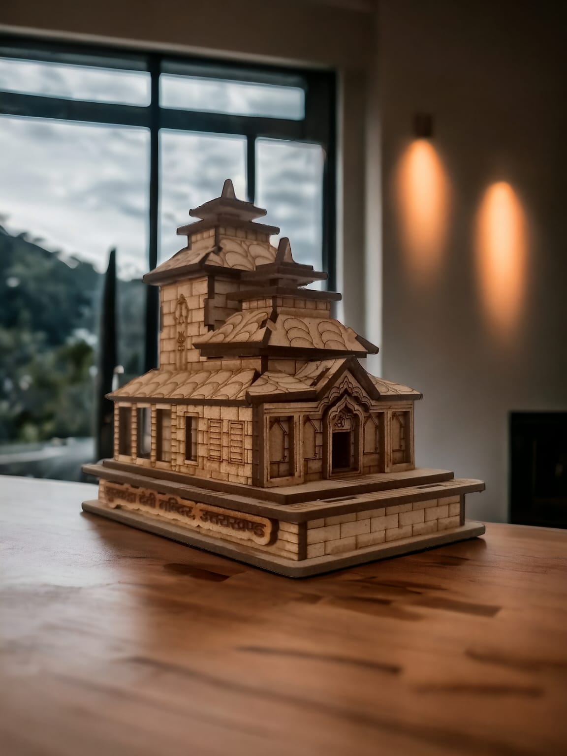 Sarkunda Devi ,Uttrakhand -Hand Crafted Wooden 3D Replica