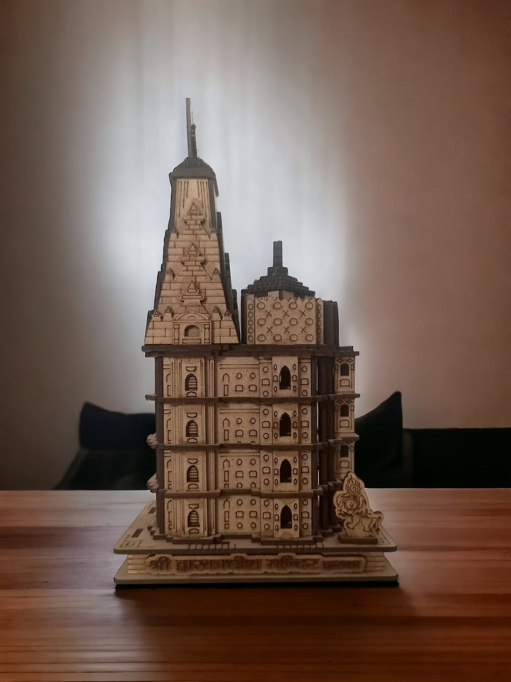 Dwarkadish Mandir ,Gujrat -Hand Crafted Wooden 3D Replica