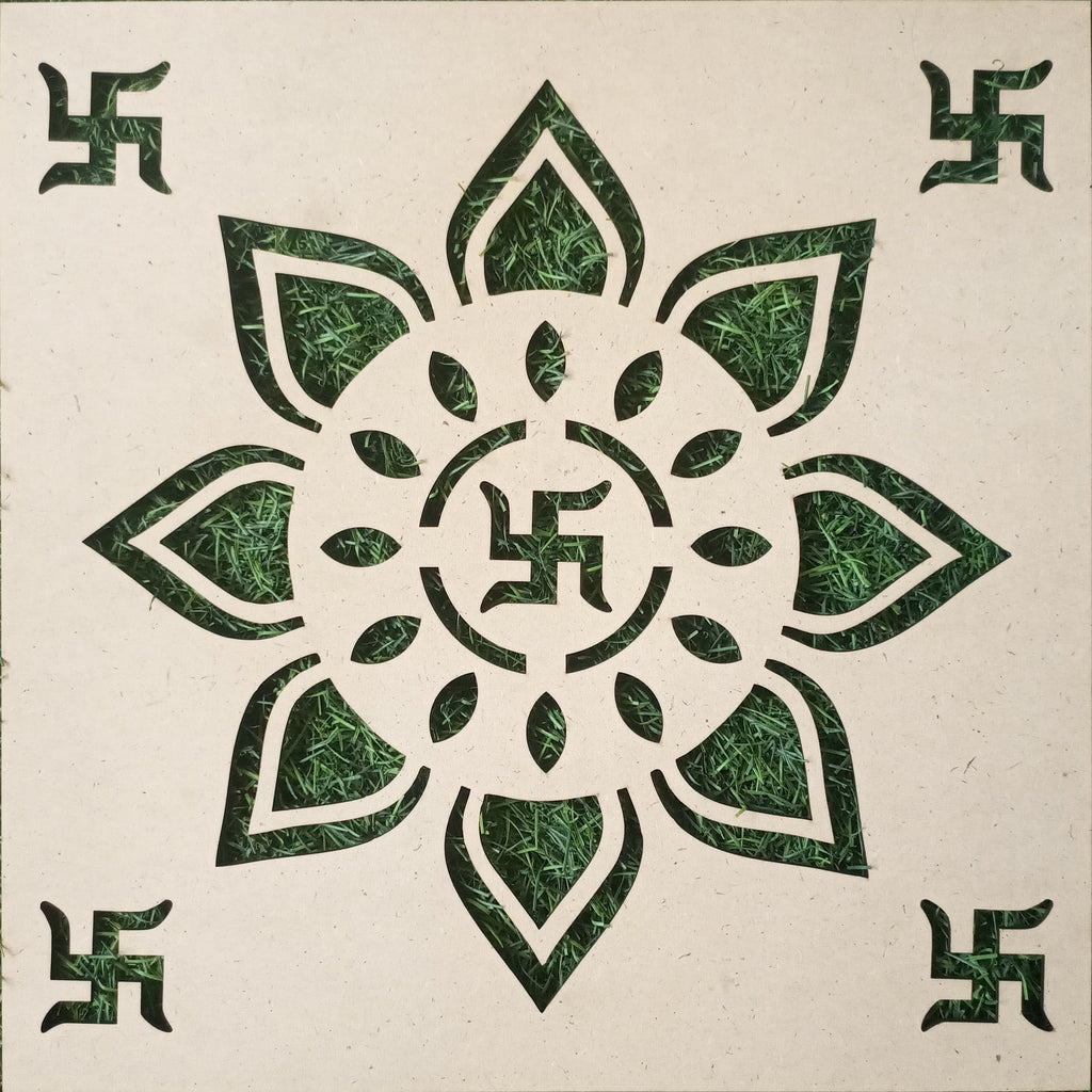 RANGOLI STENCILS  COMBO  SET OF 5 PEICE ( 12 INCH)