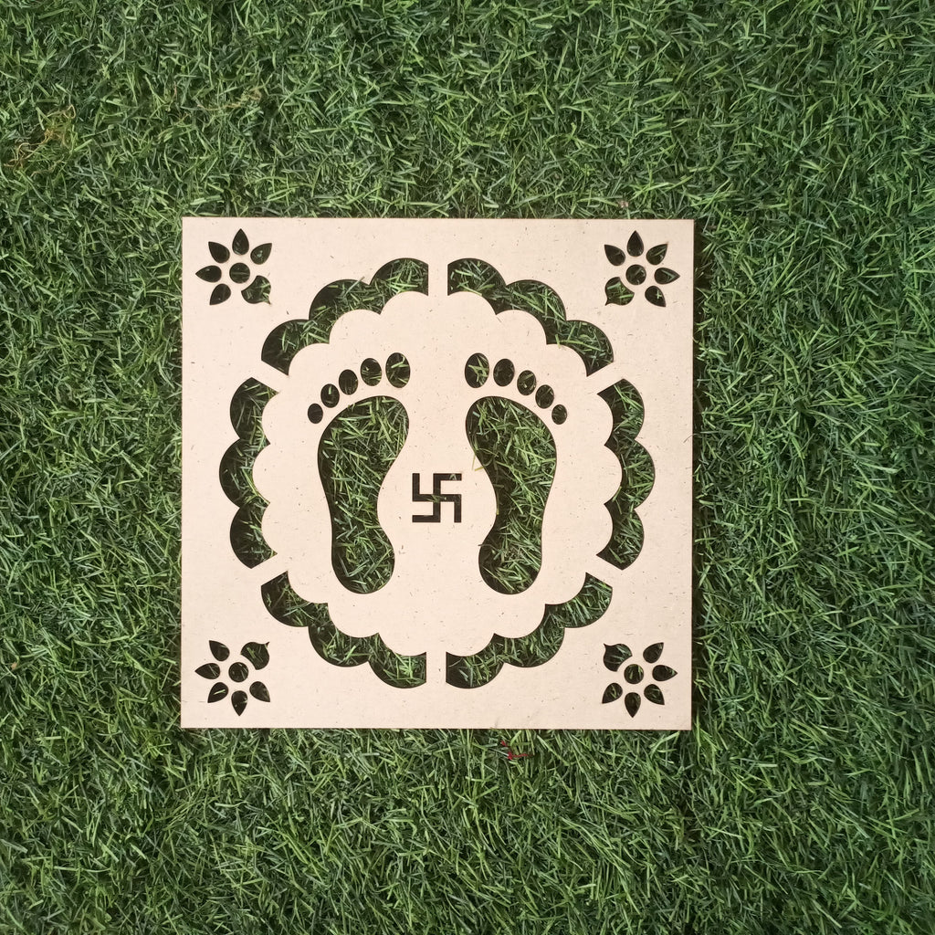 RANGOLI STENCILS COMBO SET OF 4 PEICE  (8 INCH)